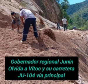 pobladores habilitan vía ju-104 vitoc chanchamayo