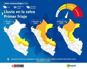 friaje selva lluvias senamhi peru alerta clima